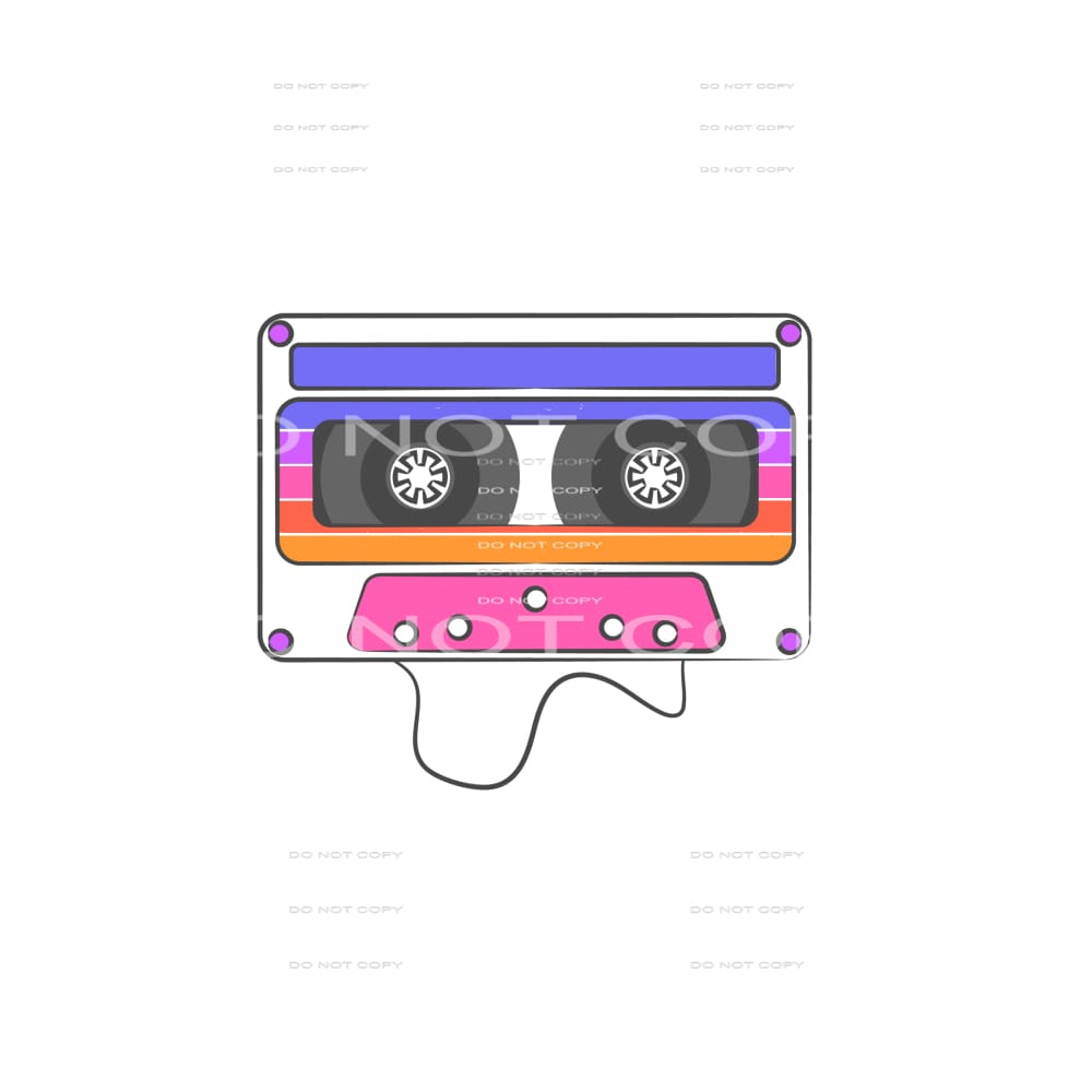 Old School Casette Tape #4140 Sublimation transfers - Heat