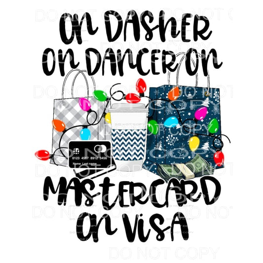On Dasher On Dancer On Mastercard On Visa Christmas Lights 