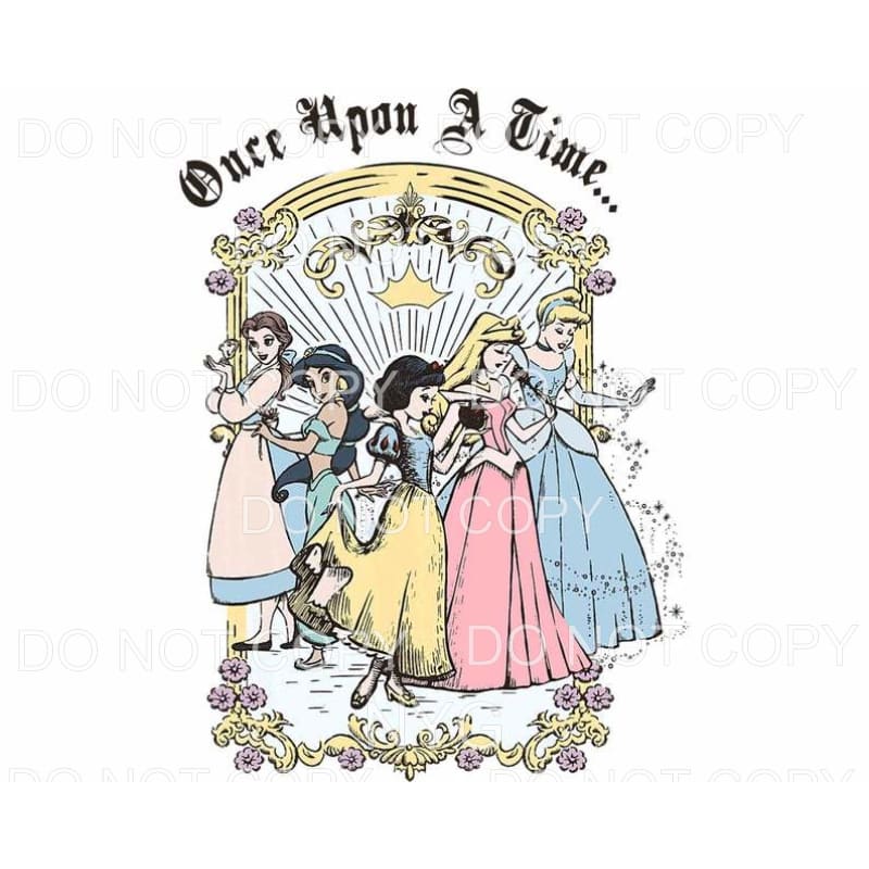 Once Upon A Time Disney Princesses Sublimation transfers - 