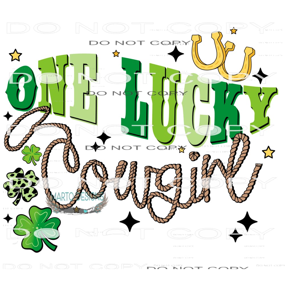 One Lucky Cowgirl #8974 Sublimation transfers - Heat