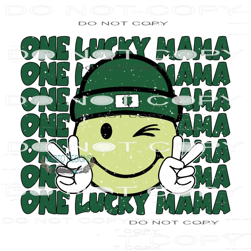 One Lucky Mama #9205 Sublimation transfers - Heat Transfer