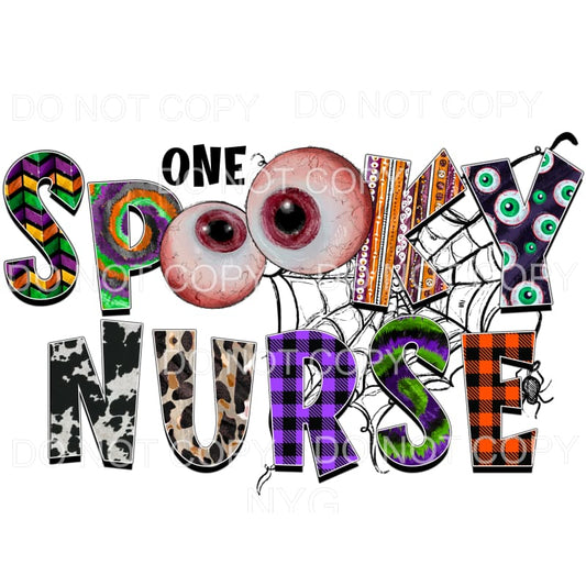 One Spooky Nurse Eyebals Cowhide Leopard Plaid Tie Dye 