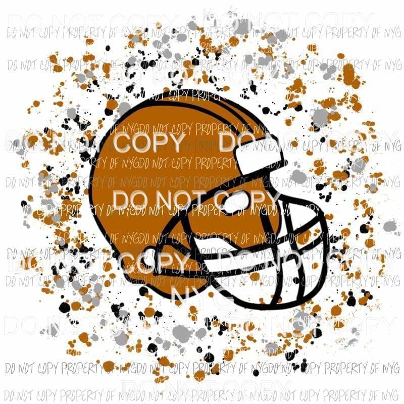 Orange #2 football helmet Sublimation transfers Heat Transfer