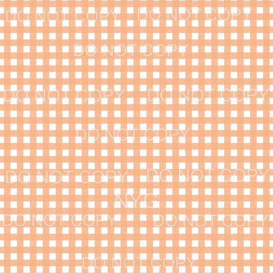 Orange Gingham Sheet #934 Sublimation transfers - Heat 