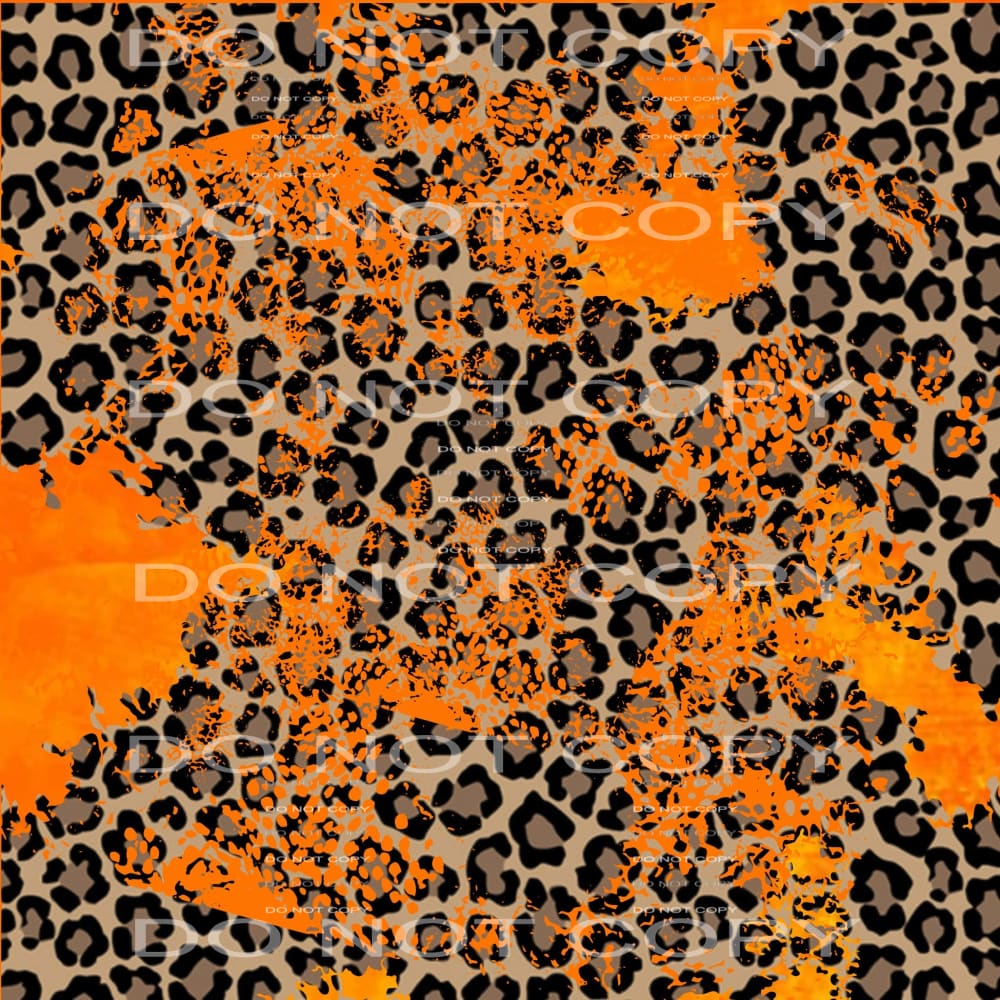 Orange Leopard Sheet # 6 Sublimation transfers - Heat 