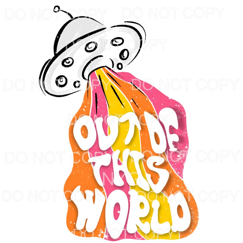 Out Of This World UFO Retro #1 Sublimation transfers - Heat 