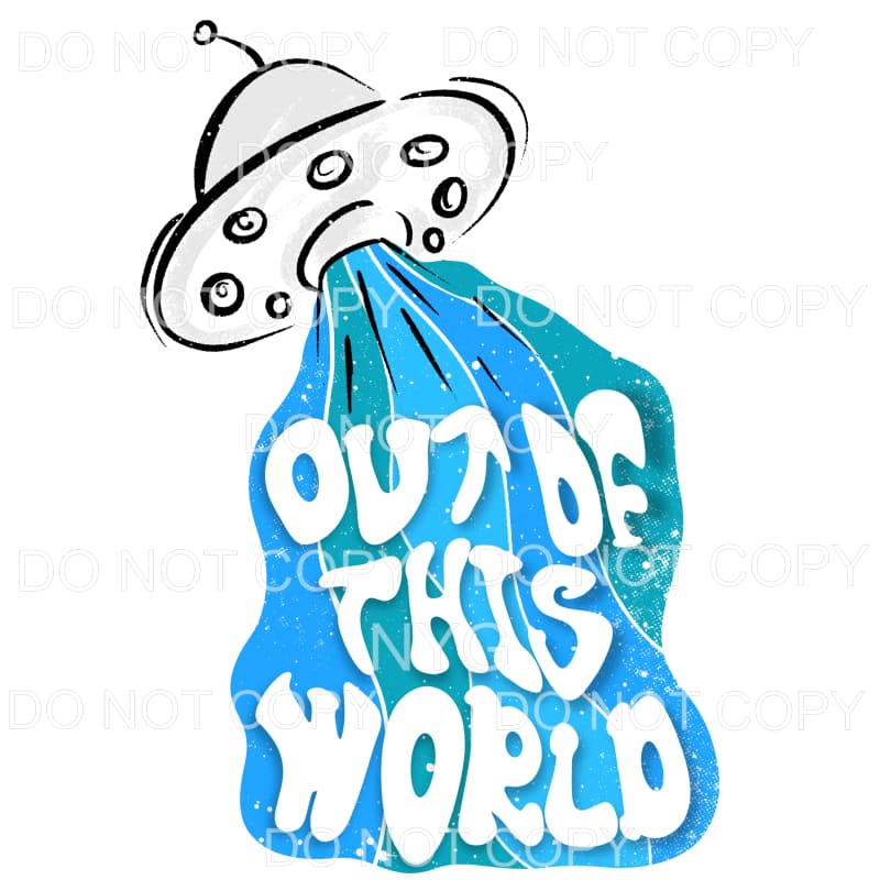 Out Of This World UFO Retro #2 Sublimation transfers - Heat 