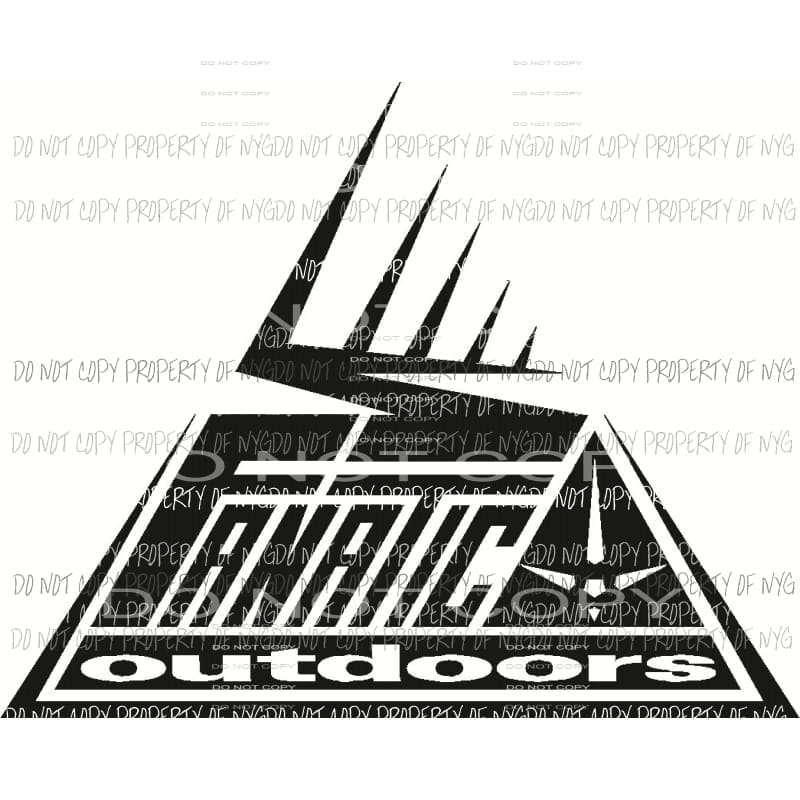 Outdoors Fanatic triangle logo Sublimation transfers Heat Transfer