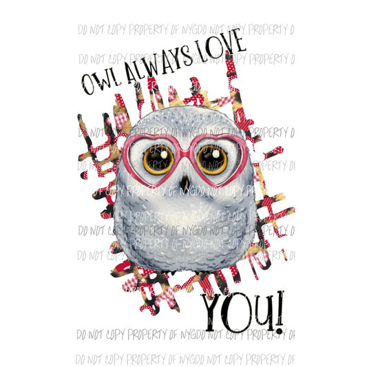 Owl Always Love You #2 leopard background Sublimation transfers Heat Transfer