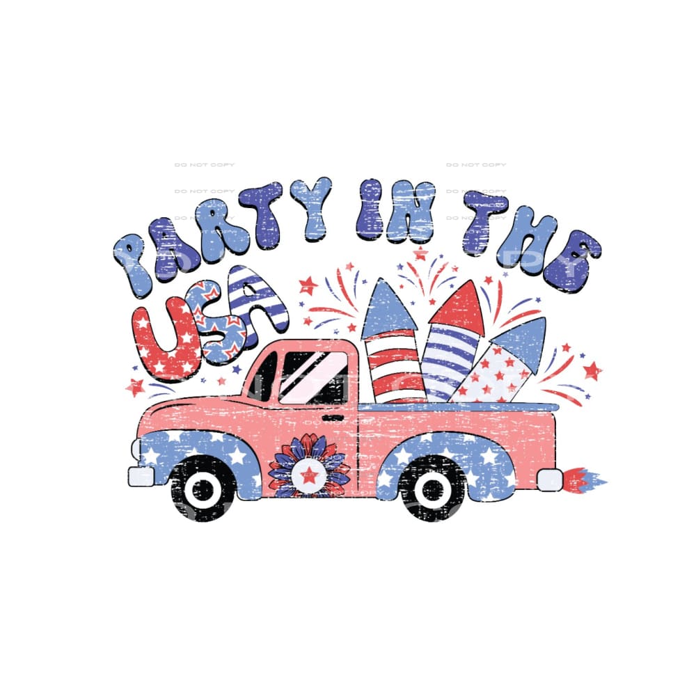 Party In The USA #5301 Sublimation transfers - Heat Transfer