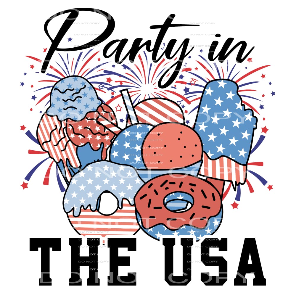 Party In The USA #5320 Sublimation transfers - Heat Transfer