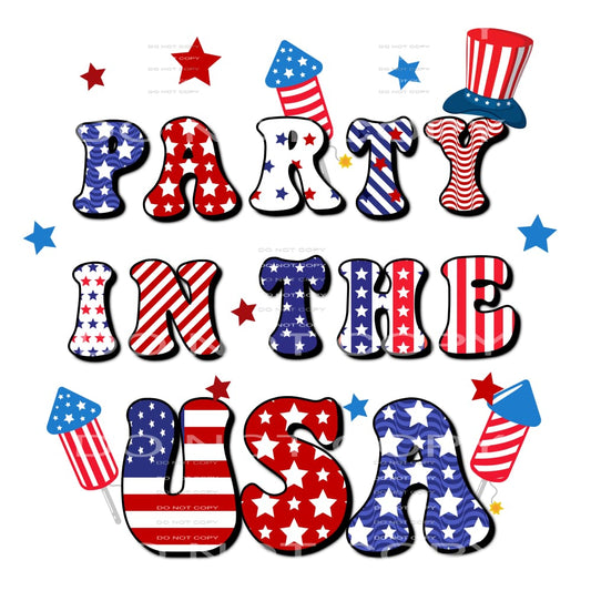 Party In The USA #5321 Sublimation transfers - Heat Transfer