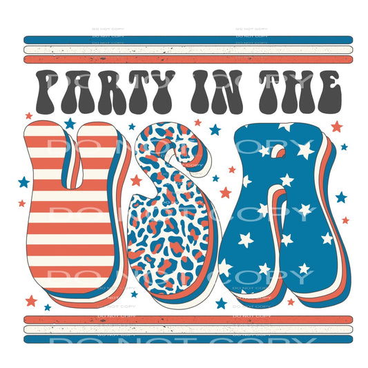 party in the USA #6833 Sublimation transfers - Heat Transfer