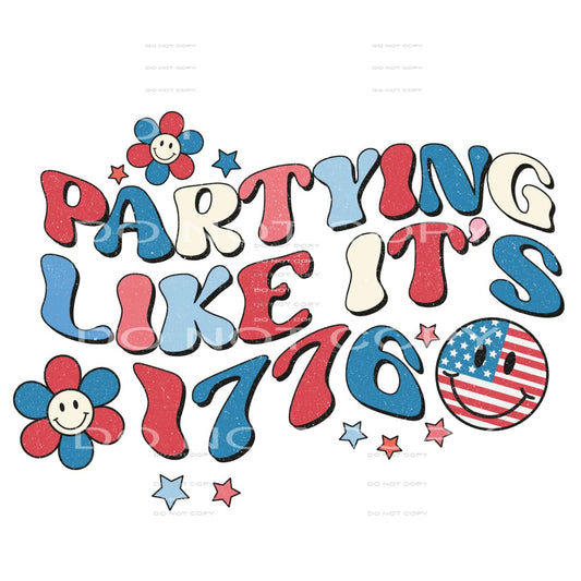 Partying Like It’s 1776 #5326 Sublimation transfers - Heat