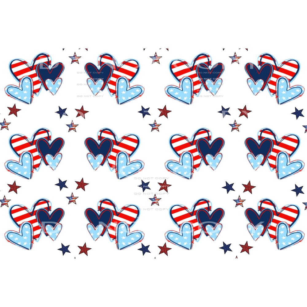 patriotic hearts #6862 Sublimation transfers - Heat Transfer