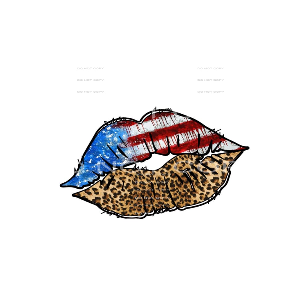 patriotic lips #6951 Sublimation transfers - Heat Transfer