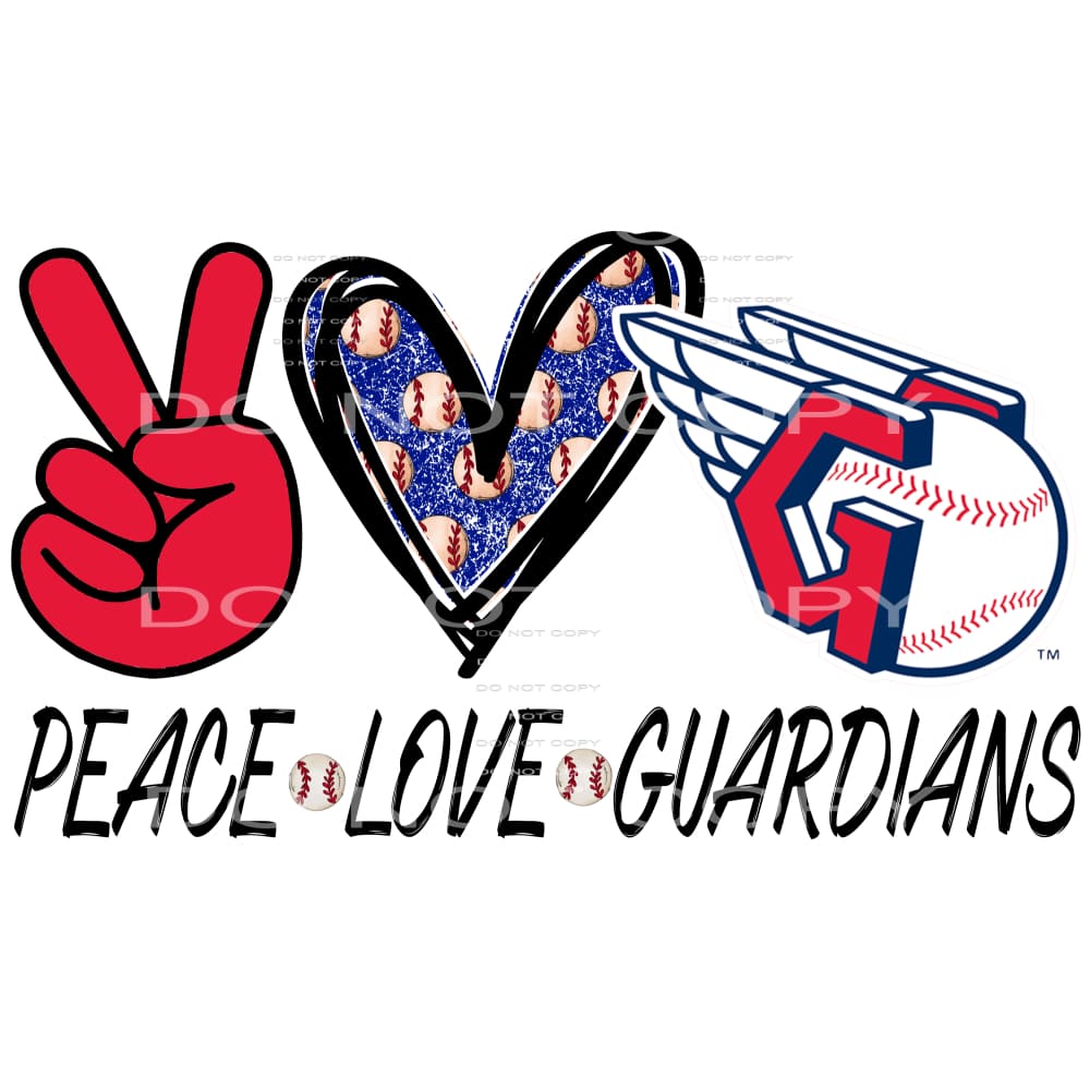 peace Love Guardians # 8070 Sublimation transfers - Heat