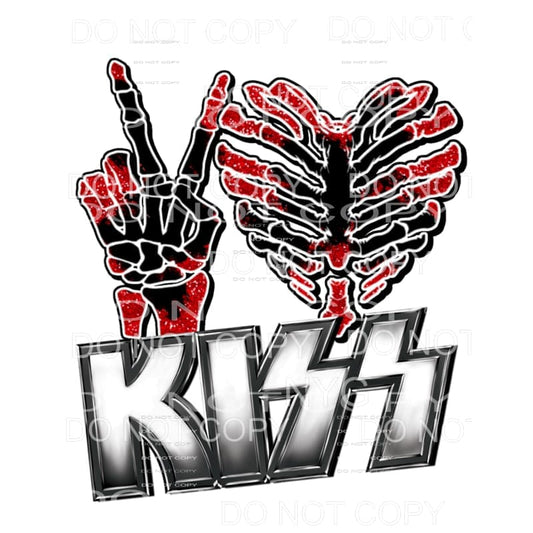 Peace Love KISS Sublimation transfers - Heat Transfer