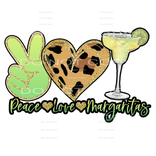 peace love margaritas #6266 Sublimation transfers - Heat 