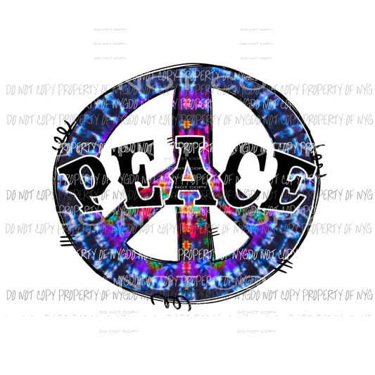 Peace Tie Dye #4 Sublimation transfers Heat Transfer