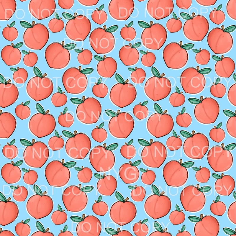 Peach Blue Background Sheet Sublimation transfers - Heat 