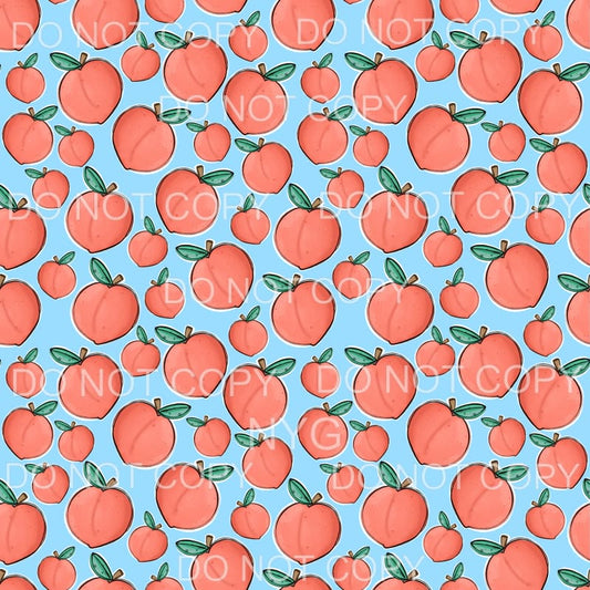 Peach Blue Background Sheet Sublimation transfers - Heat 