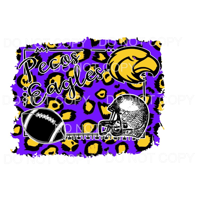 pecos eagles purple # 527 Sublimation transfers - Heat 