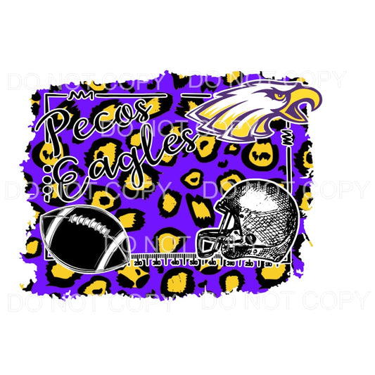 Pecos eagles purple # 529 Sublimation transfers - Heat 