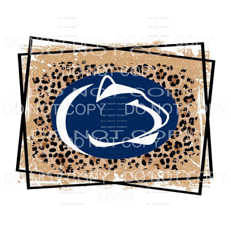 Penn State University NIttany Lions Football Leopard Burlap 