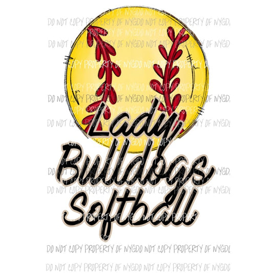 Personalized Team LADY SOFTBALL put your team in the note section Sublimation transfers Heat Transfer