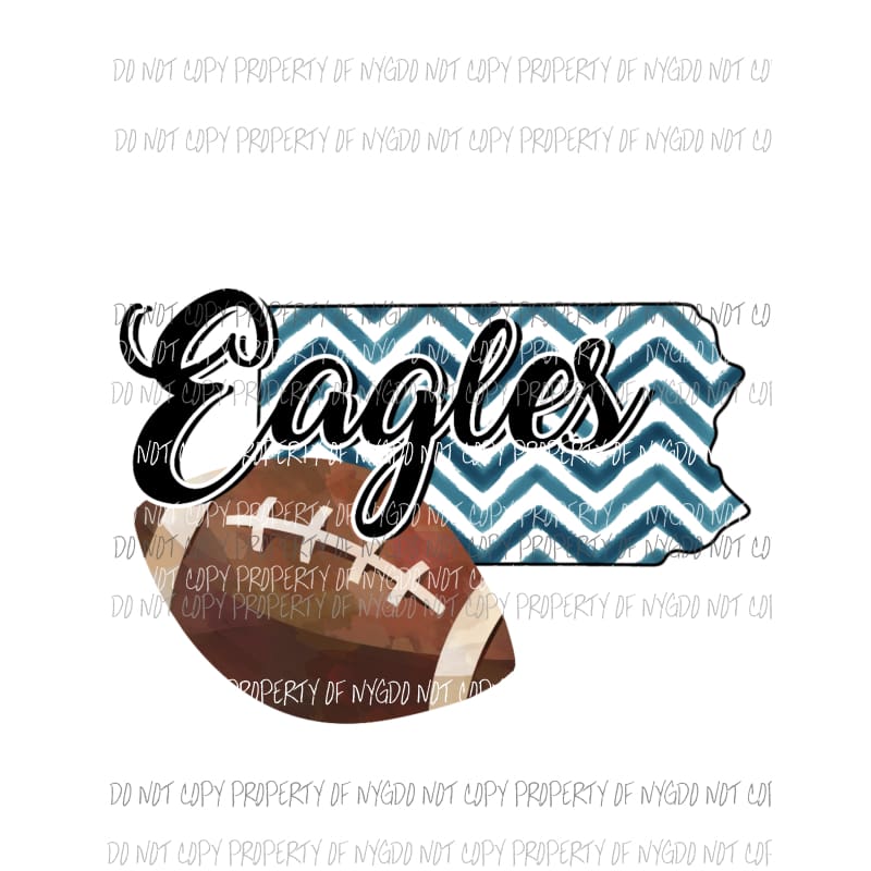 Philadelphia Eagles football chevron state Sublimation transfers Heat Transfer