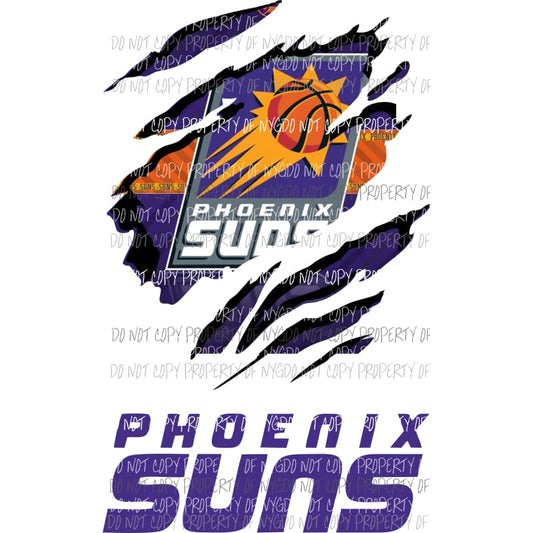 Phoenix Suns ripped design Sublimation transfers Heat Transfer