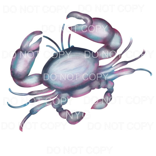 Pink and Blue Crab Sublimation transfers - Heat Transfer