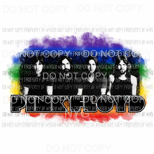 Pink Floyd #1 rainbow colors background Sublimation transfers Heat Transfer
