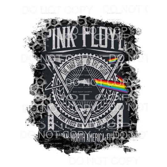 Pink Floyd black leopard frame Sublimation transfers - Heat 