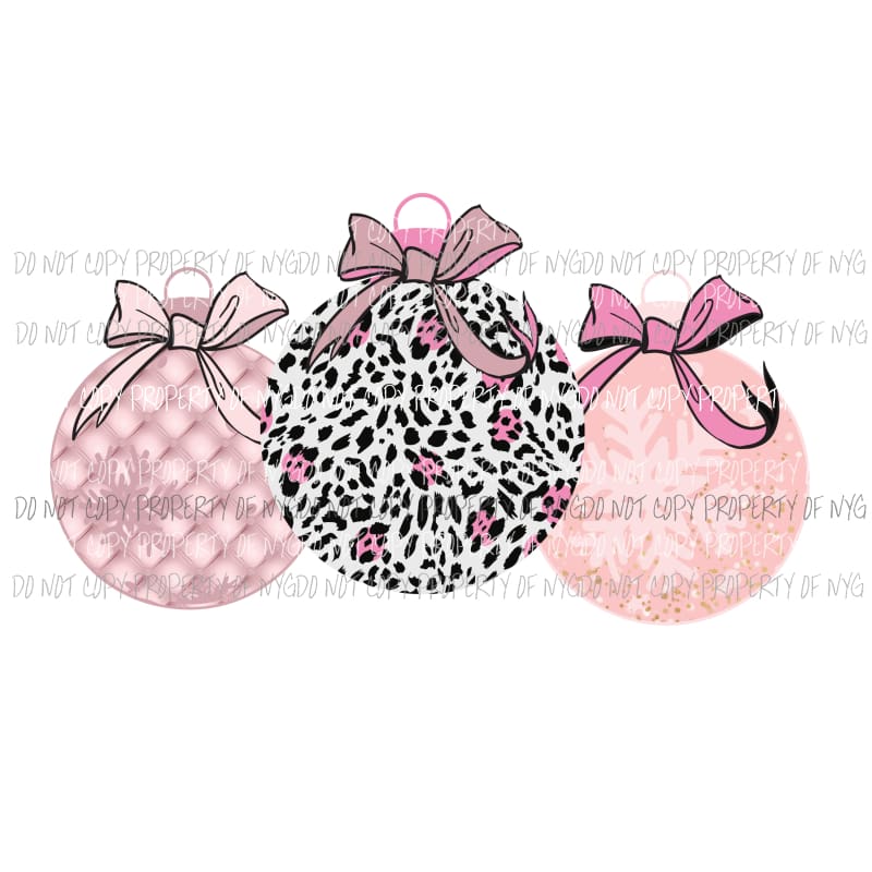 pink ornaments Sublimation transfers Heat Transfer