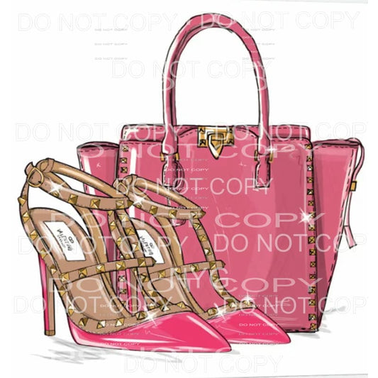 Pink Valentino Purse Stilettos Sublimation transfers - Heat 