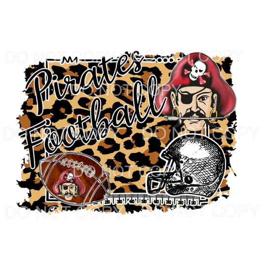 Pirates Football Leopard Sublimation transfers - Heat 