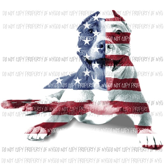 Pit bull Flag USA pitbull Sublimation transfers Heat Transfer