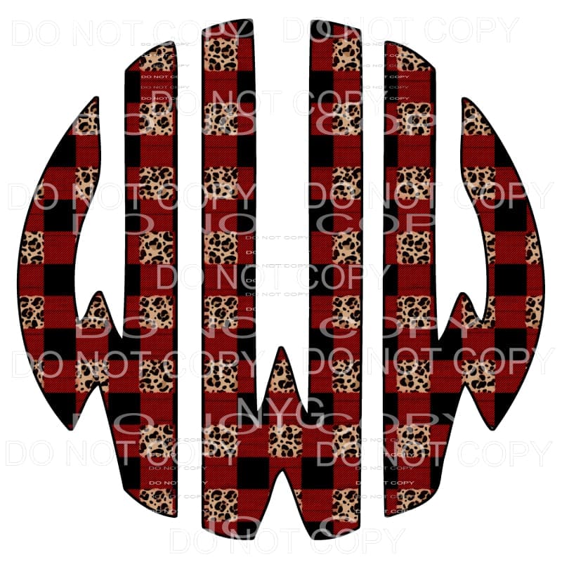Plaid Leopard monogram letters put letters in notes please 