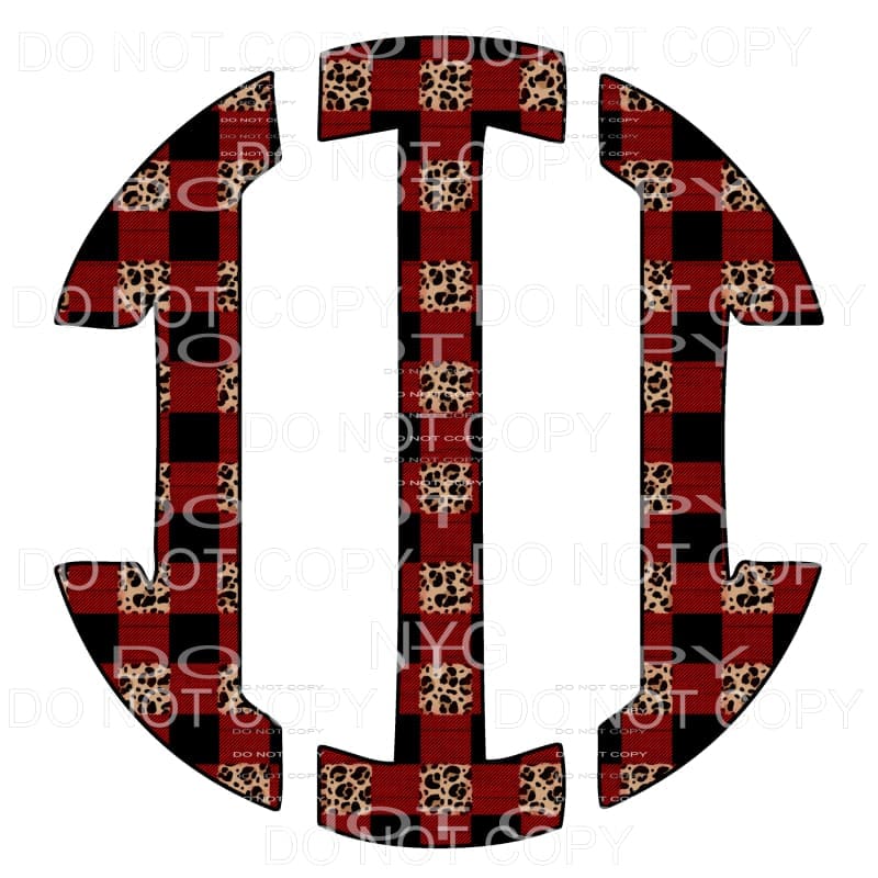 Plaid Leopard monogram letters put letters in notes please 