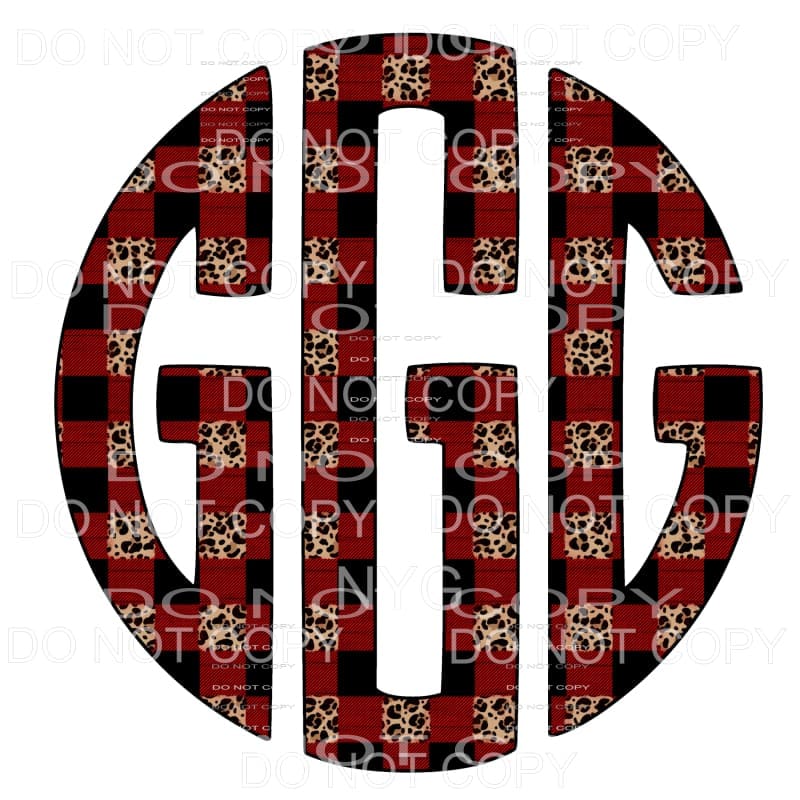 Plaid Leopard monogram letters put letters in notes please 