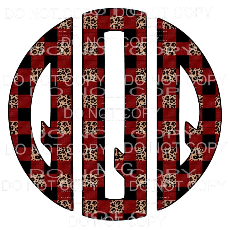 Plaid Leopard monogram letters put letters in notes please 