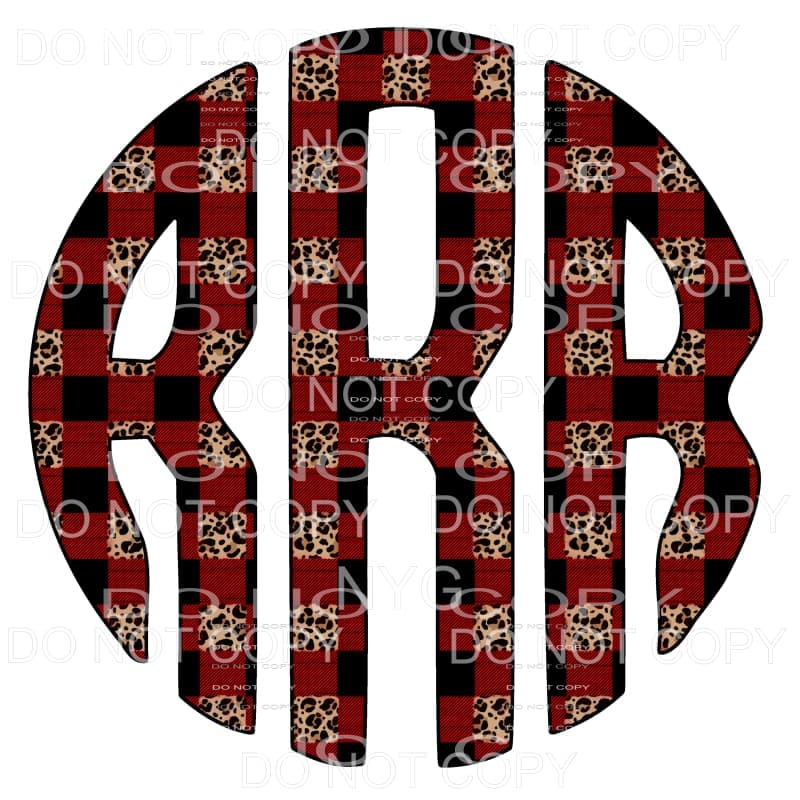 Plaid Leopard monogram letters put letters in notes please 