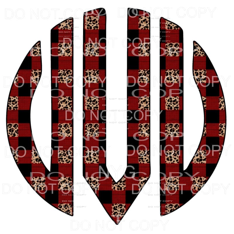 Plaid Leopard monogram letters put letters in notes please 