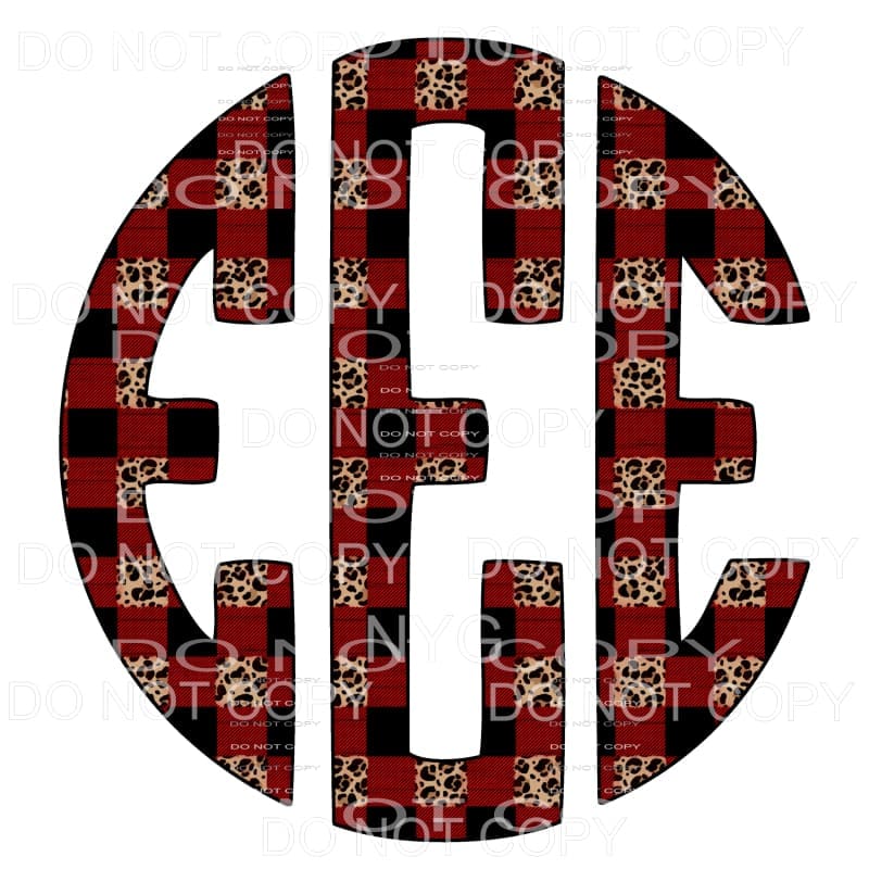 Plaid Leopard monogram letters put letters in notes please 