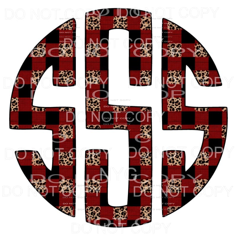 Plaid Leopard monogram letters put letters in notes please 