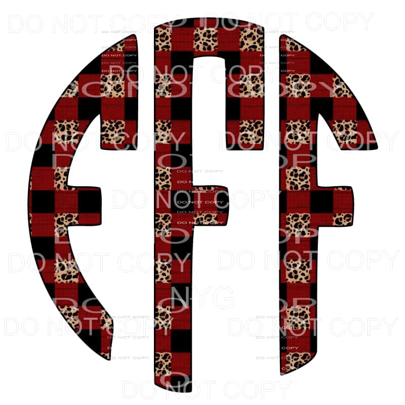 Plaid Leopard monogram letters put letters in notes please 