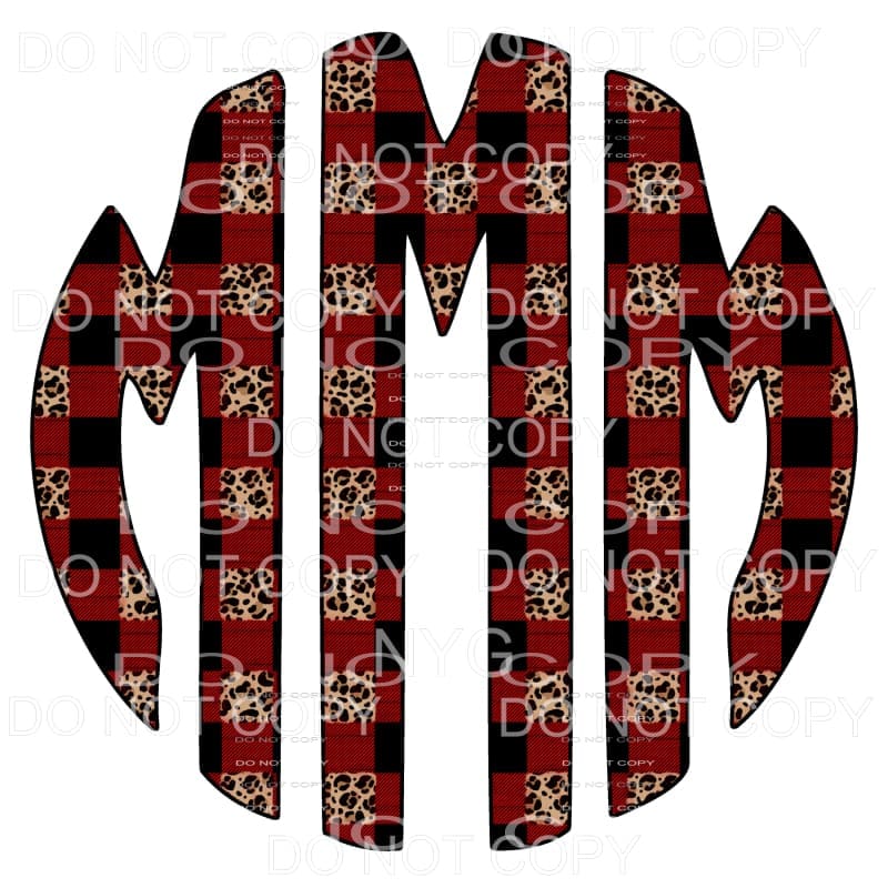 Plaid Leopard monogram letters put letters in notes please 