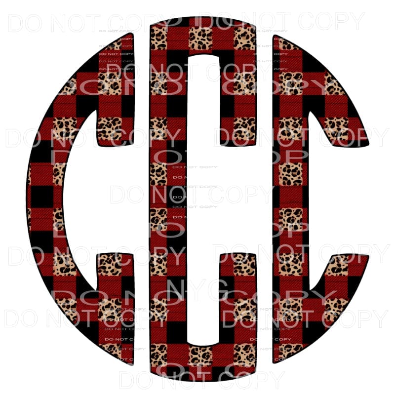 Plaid Leopard monogram letters put letters in notes please 